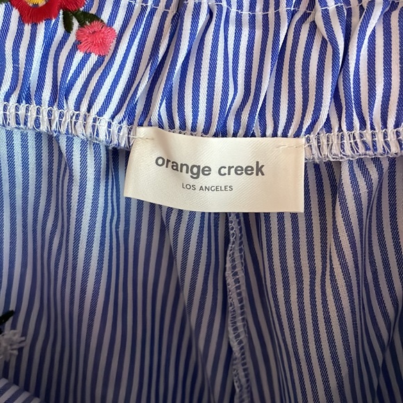 orange creek Striped Floral Shorts - Picture 4 of 5